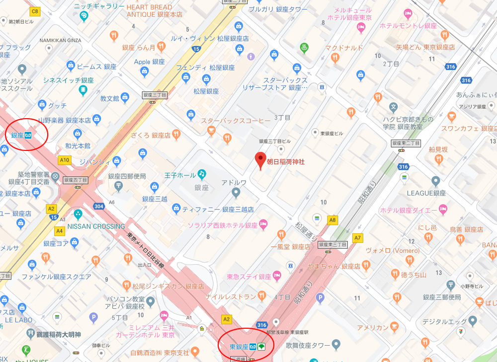 朝日稲荷神社地図